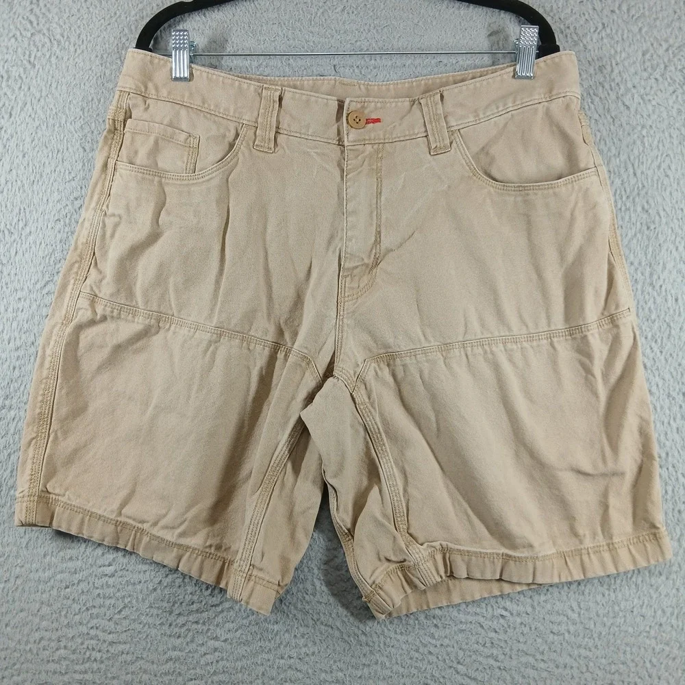 The North Face Carpenter Shorts Heavyweight Canvas Tan Khaki‎ Size 34